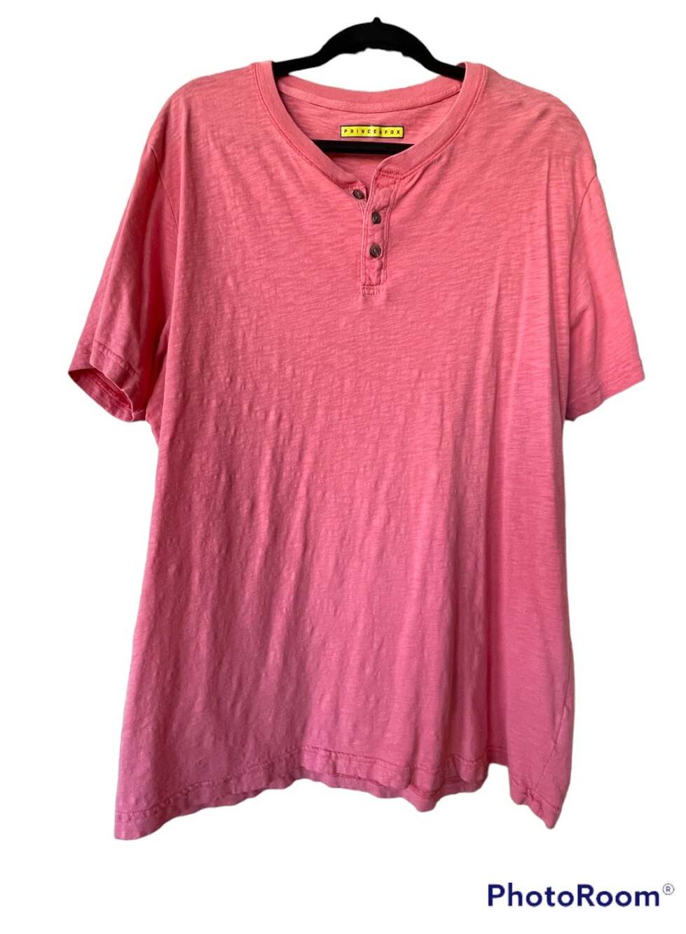 Prince & Fox T-Shirt Men's  Short Sleeve  W/ Buttons Size 2XL